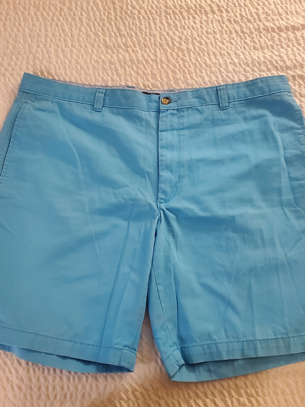Club Room Blue Chino Shorts Men's Size 42 Cotton Casual Flat Front Summer